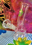 7" Slight Bent Neck Beaker Clear/Pink Waterpipe