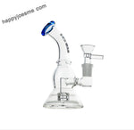 6” Rock Glass Single Perc Bent Neck Waterpipe