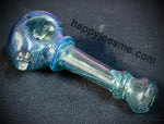 Clear Sparkly Teal Handpipe