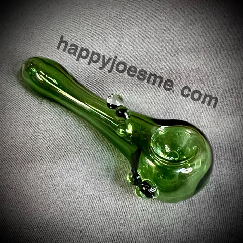 Clear Green Dotted Handpipe