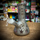 6” Frosted Leaf Beaker Waterpipe