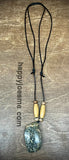 Leopard Skin Jasper Adjustable Necklace