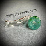 Clear Sherlock W/Teal Frit
