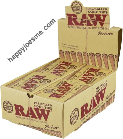 Raw Pre-Rolled Cone Tips Perfecto 21pk