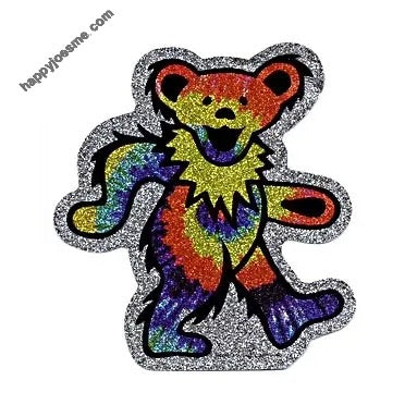 Grateful Dead Dancing Bear Glitter Sticker