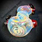 Fumed Handpipe W/Flowers