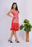 Tie Dye Sleeveless Night Out Beach Dress