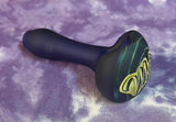 3.5" Blue Maine Sandblasted Handpipe by 207 Glass