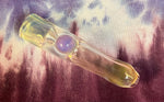 3" fume Clear W/1 Purple Bump Chillum