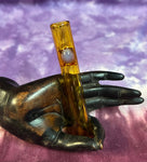 3" Clear Brown W/Purple Bump Chillum