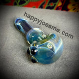 Thick Hourglass Multi Blue Handpipe//Beakner