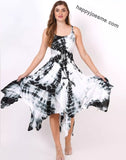 Women's Tie dye Asymmetrical Hem Sleeveless Summer Dress