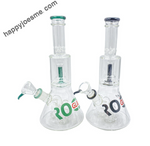 12” Rock Glass Dual Perc Beaker Waterpipe