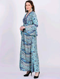 Floral V Neck - Maxi Dress - Bell Sleeves