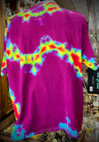 Rainbow Shooting Star On Magenta Size-Adult 3XL