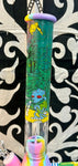 14” Silicone/Glass W/Art Beaker Waterpipe