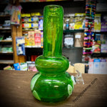 8” Double Bulb W/Straight Top Soft Glass Waterpipe