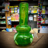 8” Double Bulb W/Straight Top Soft Glass Waterpipe