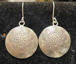 Flower Shield 925 Sterling Silver Earrings