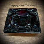 5x5 Dark Red Glass Ashtray