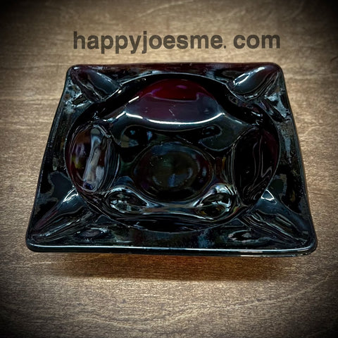 5x5 Dark Red Glass Ashtray