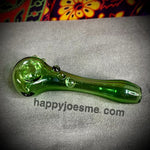 Clear Green Dotted Handpipe