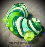 Slime Green Sparkly Tentacle Handpipe