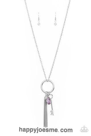 Paparazzi Unlock your sparkle purple necklace