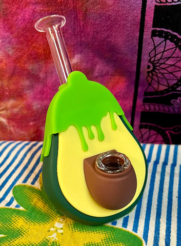 5” Silicone Avocado Waterpipe