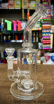 7" Our Glass Slight bent Neck Waterpipe w/Showerhead Perc