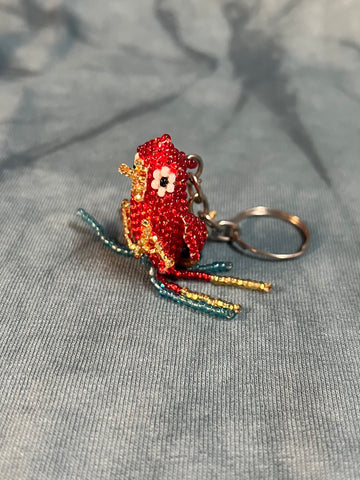 Beaded Parrot Keychain