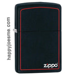 Zippo-218ZB Reg Black/Z-Border Lighter