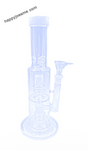 12” Rock Glass Dual Perc Tube Waterpipe