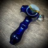 4" Cobalt Blue Dry Hammer W/ Wig-Wag Marble