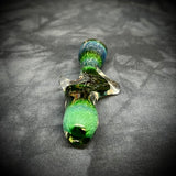 Zephyr Green Frit Glass Chillum