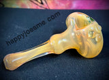 Cream Handpipe W/Green Wig-Wag