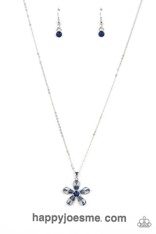 Paparazzi botanical ballad blue necklace