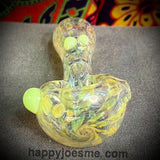 Fumed Sparkly Raked Handpipe