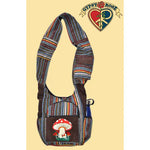 Corduroy Gheri Embroidered Mushroom Crossbody Bag