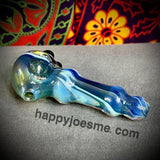 Thick Hourglass Multi Blue Handpipe//Beakner
