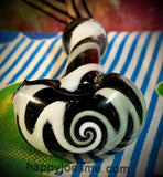 White/Black/Mint Swirl Handpipe