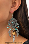 Paparazzi Desert Plains Blue Earrings