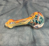 Clear Handpipe W/Colored Canework