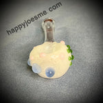 Color Dotted White Bowl Handpipe