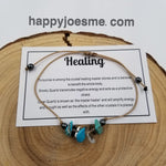 Stone Bead Woven Chakra Bracelet -Healing
