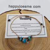 Stone Bead Woven Chakra Bracelet -Healing