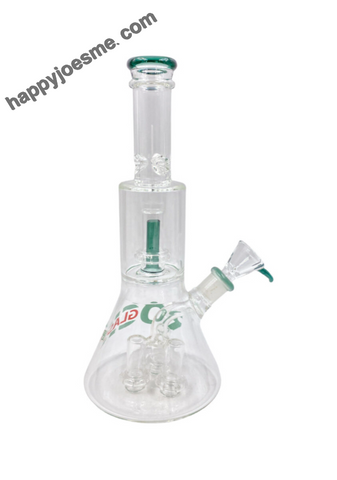 12” Rock Glass Dual Perc Beaker Waterpipe