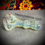 Light Color Frit Silver Fume Handpipe