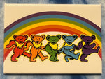 Grateful Dead Rainbow Dancing Bears Flat Magnet