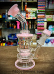 Perk Tech Bent Neck Rig w/Colored Fritted Disc Perc